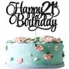 1 Pack Happy 21st Birthday Cake Topper Glitter Number 21 Twenty One Years Old Birthday Cake Pick Decoration for Celebrating 21st Birthday Anniversary Party Supplies Gold view 1