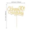 1 Pack Happy 30th Birthday Cake Topper Gold Glitter Number 30 Thirty Years Old Birthday Cake Pick Decoration For 30th Birthday Celebrating Anniversary Party Supplies view 2