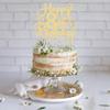 1 Pack Happy 8th Birthday Cake Topper Gold Glitter 8th Birthday Cheers to 8 Years Old Cake Pick for Celebrating Anniversary Party Cake Decorations Supplies view 3