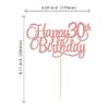 1 Pack Happy 30th Birthday Cake Topper Rose Gold Glitter Number 30 Thirty Years Old Birthday Cake Pick Decoration For 30th Birthday Celebrating Anniversary Party Supplies view 2