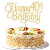 1 Pack Happy 40th Birthday Cake Topper Gold Glitter Number 40 Forty Years Old Birthday Cake Pick Decoration For 40th Birthday Celebrating Anniversary Party Supplies view 1