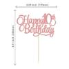 1 Pack Happy 10th Birthday Cake Topper Glitter Number 10 Ten Years Old Birthday Cake Pick Decoration for Celebrating 10th Birthday Anniversary Party Supplies Rose Gold view 2