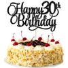 1 Pack Happy 30th Birthday Cake Topper Gold Glitter Number 30 Thirty Years Old Birthday Cake Pick Decoration For 30th Birthday Celebrating Anniversary Party Supplies view 1