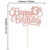 1 Pack Happy 13th Birthday Cake Topper Glitter Number 13 Thirteen Years Old Birthday Cake Pick Decoration for 13th Birthday Celebrating Anniversary Party Supplies Rose Gold view 2