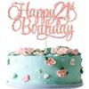 1 Pack Happy 21st Birthday Cake Topper Glitter Number 21 Twenty One Years Old Birthday Cake Pick Decoration for Celebrating 21st Birthday Anniversary Party Supplies Rose Gold view 1