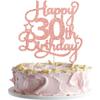 1 Pack Happy 30th Birthday Cake Topper Rose Gold Glitter 30 & Fabulous Cheers to 30 Years Old 30th Birthday Cake Pick for Celebrating 30th Birthday Anniversary Party Cake Decorations Supplies view 1