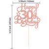 1 Pack Happy 30th Birthday Cake Topper Rose Gold Glitter 30 & Fabulous Cheers to 30 Years Old 30th Birthday Cake Pick for Celebrating 30th Birthday Anniversary Party Cake Decorations Supplies view 2