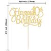 1 Pack Happy 10th Birthday Cake Topper Glitter Number 10 Ten Years Old Birthday Cake Pick Decoration for Celebrating 10th Birthday Anniversary Party Supplies Gold view 2