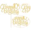 1 Pack Happy 10th Birthday Cake Topper Glitter Number 10 Ten Years Old Birthday Cake Pick Decoration for Celebrating 10th Birthday Anniversary Party Supplies Gold view 3