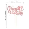 1 Pack Happy 16th Birthday Cake Topper Glitter Number 16 Sixteen Years Old Birthday Cake Pick Decoration for 16th Birthday Celebrating Anniversary Party Supplies Rose Gold view 2