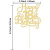 1 Pack Happy 18th Birthday Cake Topper Gold Glitter 18 & Fabulous Cheers to 18 Years Old Birthday Cake Pick for Celebrating 18th Birthday Anniversary Party Cake Decorations Supplies view 2