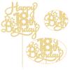 1 Pack Happy 18th Birthday Cake Topper Gold Glitter 18 & Fabulous Cheers to 18 Years Old Birthday Cake Pick for Celebrating 18th Birthday Anniversary Party Cake Decorations Supplies view 3