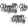 1 Pack Happy 18th Birthday Cake Topper Glitter Number 18 Eighteen Years Old Birthday Cake Pick Decoration for 18th Birthday Celebrating Anniversary Party Supplies Gold view 3