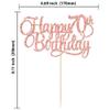 1 Pack Happy 70th Birthday Cake Topper Rose Gold Glitter Number 70 Seventy Years Old Birthday Cake Pick Decoration For 70th Birthday Celebrating Anniversary Party Supplies view 2
