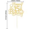 1 Pack Happy 15th Birthday Cake Topper Gold Glitter Mis Quince 15 Cheers to 15 Years Old Cake Pick for Celebrating 15th Birthday Anniversary Party Cake Decorations Supplies view 2