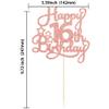 1 Pack Happy 16th Birthday Cake Topper Glitter Sweet 16 Cake Pick Birthday 16th Birthday Cake Decorations for Children 16th Theme Party Supplies Rose Gold view 2