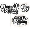 1 Pack Happy 40th Birthday Cake Topper Gold Glitter Number 40 Forty Years Old Birthday Cake Pick Decoration For 40th Birthday Celebrating Anniversary Party Supplies view 3