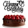 1 Pack Happy 70th Birthday Cake Topper Gold Glitter Number 70 Seventy Years Old Birthday Cake Pick Decoration For 70th Birthday Celebrating Anniversary Party Supplies view 1