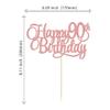 1 Pack Happy 90th Birthday Cake Topper Rose Gold Glitter Number 90 Ninety Years Old Birthday Cake Pick Decoration For 90th Birthday Celebrating Anniversary Party Supplies view 2