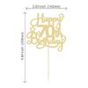 1 Pack Happy 70th Birthday Cake Topper Gold Glitter 70 & Fabulous Cheers to 70 Years Old 70th Birthday Cake Pick for Celebrating 70th Birthday Anniversary Party Cake Decorations Supplies view 2