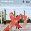 NOBRIM Dragon Dance Practice Ribbon Streamer Silk Dragon Dance Ribbon Streamer, 3D Colorful Dragon Silk Flowy Spinning & Shaking Poi Outdoor Playing view 2