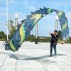 NOBRIM Dragon Dance Practice Ribbon Streamer Silk Dragon Dance Ribbon Streamer, 3D Colorful Dragon Silk Flowy Spinning & Shaking Poi Outdoor Playing view 2