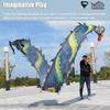 NOBRIM Dragon Dance Practice Ribbon Streamer Silk Dragon Dance Ribbon Streamer, 3D Colorful Dragon Silk Flowy Spinning & Shaking Poi Outdoor Playing view 3