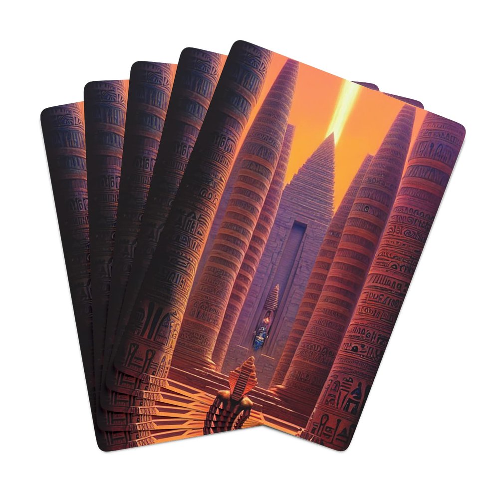 Brian Bula Fire Pyramid Playing Cards Pyramid Solitaire Egyptian Poker Cards