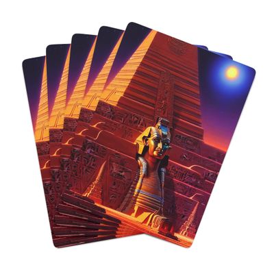 Brian Bula Pyramid and Sphinx Playing Cards Pyramid Solitaire Egyptian Poker Cards