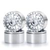 4PCS 1.0" Beadlock Wheel Rims Metal Silver Wheel Hub for 1/24 Axial SCX24 Gladiator RC Crawler Car Upgrade Parts view 2