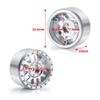 4PCS 1.0" Beadlock Wheel Rims Metal Silver Wheel Hub for 1/24 Axial SCX24 Gladiator RC Crawler Car Upgrade Parts view 4
