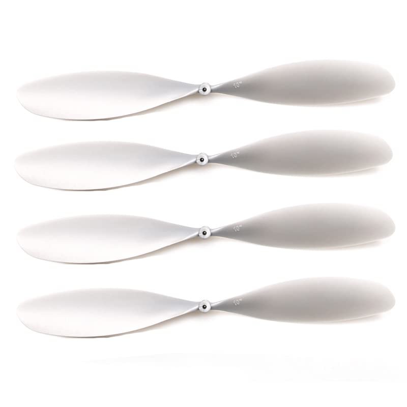 KRYDN 4PCS RC Fixed Wing Drone 6-10Inch Propeller 2-Blade Paddle Shaft Hole 1.5mm Props for Elastic Rubber Band Powered Aircraft Model ( Color : 4pcs 10inch )