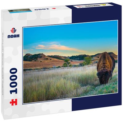 Noah Jigsaw Puzzle Badlands Bison, South Dakota 1000 Pieces