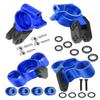 RCMYou Front Knuckles Steering Blocks & Rear Hub Stub Axle Carriers Upgrades Part for 1/8 Kraton/Notorious/Outcast 6S BLX 4WD,Alloy Steering Hop Ups,Replaces #AR330505 #AR330404,Navy Blue view 1