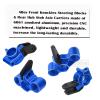 RCMYou Front Knuckles Steering Blocks & Rear Hub Stub Axle Carriers Upgrades Part for 1/8 Kraton/Notorious/Outcast 6S BLX 4WD,Alloy Steering Hop Ups,Replaces #AR330505 #AR330404,Navy Blue view 3
