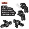 RCMYou Front Knuckles Steering Blocks & Rear Hub Stub Axle Carriers Upgrades Part for 1/8 Kraton/Notorious/Outcast 6S BLX 4WD,Alloy Steering Hop Ups,Replaces #AR330505#AR330404,Black view 2