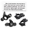 RCMYou Front Knuckles Steering Blocks & Rear Hub Stub Axle Carriers Upgrades Part for 1/8 Kraton/Notorious/Outcast 6S BLX 4WD,Alloy Steering Hop Ups,Replaces #AR330505#AR330404,Black view 3