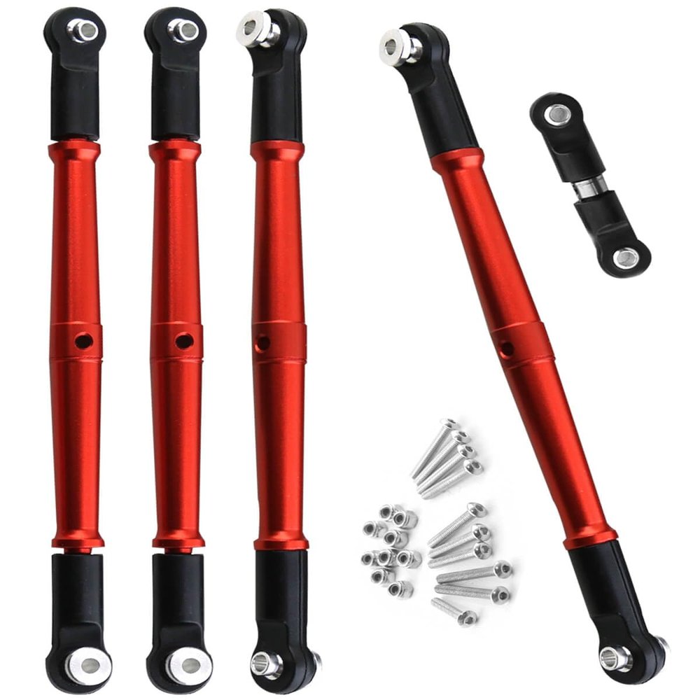 RCMYou Aluminum Turnbuckles Links Upgrades Part for 1/8 Kraton/Outcast 6S BLX/Talion 6S BLX, Alloy Turnbuckles Link Hops Up Upgrades Part,Red