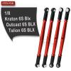 RCMYou Aluminum Turnbuckles Links Upgrades Part for 1/8 Kraton/Outcast 6S BLX/Talion 6S BLX, Alloy Turnbuckles Link Hops Up Upgrades Part,Red view 2