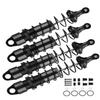 RCMYou RC Shocks Absorber Damper Upgrades Part for 1/8 Sledge 4WD #95076-4,4PCS Alloy Front Rear Big Bore Full Metal Adjustable RC Shock Absorber,Black view 1