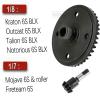 RCMYou Main Diff Gear 43T & Main Input Gear 10T Upgrades Part for 1/8 Kraton/Notorious/Outcast/Talion 6S BLX,1/7 Fireteam/Mojave 6S BLX 4WD,Main Diff Gear & Main Input Gear Hops Ups view 2