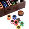 Bello Games Collezioni - Via Bocca Di Leone Luxury Poker Set from Italy in a Genuine Leather Croco Printed Case view 4