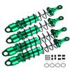 RCMYou RC Shocks Absorber Damper Upgrades Part for 1/8 Sledge 4WD #95076-4,4PCS Alloy Front Rear Big Bore Full Metal Adjustable RC Shock Absorber,Green view 1