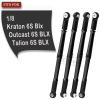 RCMYou Aluminum Turnbuckles Links Upgrades Part for 1/8 Kraton/Outcast 6S BLX/Talion 6S BLX, Alloy Turnbuckles Link Hops Up Upgrades Part,Black view 2