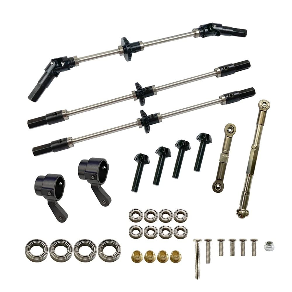 KRYDN Upgrade Metal Gear Bridge Axle for WPL B14 B24 B-24 C14 C24 C-24 B16 B36 Q60 MN D90 D91 M MS RC Car Spare Parts ( Color : 6WD for WPL )