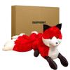DSOPHORAT Cloth Dolls Stuffed Fox Hugging Plush Nine Tailed Fox Stuffed Animals Toy Fox Shape Neck Pillow, Birthday Xmas Animation Gifts Fox plushies Gift(Pink) view 1