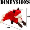 DSOPHORAT Cloth Dolls Stuffed Fox Hugging Plush Nine Tailed Fox Stuffed Animals Toy Fox Shape Neck Pillow, Birthday Xmas Animation Gifts Fox plushies Gift(Pink) view 3