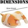 DSOPHORAT Big cat plushie Realistic Kitten Plush Tabby Toy Large Soft Pillow, Lifelike Gray Kitty Stuffed Animals Plushie Dressing Up Orange Cat(Cat01-19.6Inch) view 2