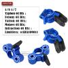 RCMYou Aluminum Front Knuckles Steering Blocks &Rear Hub Stub Axle Carriers Upgrades Part for 1/8 Typhon/Talion 6S BLX,1/7 Felony/Mojave/Infraction 6S BLX,Navy Blue view 2