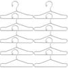 jojofuny 10Pcs Doll Clothes Hangers - Miniature Metal Mini Hangers, 2.5 x 1.3 Inch Dress Outfit Holders, Black Felt view 1
